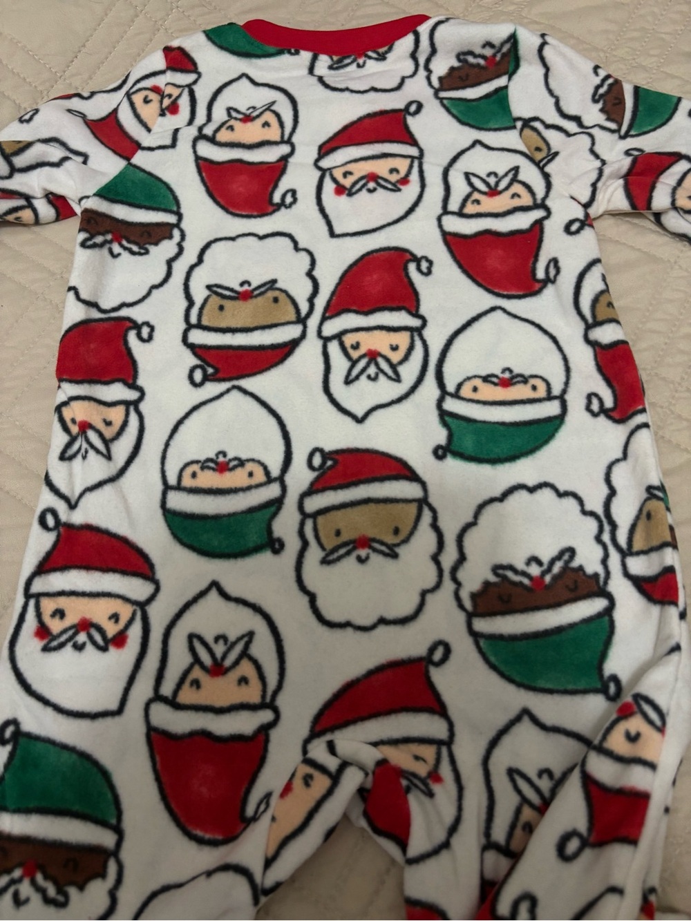 Carter's 24M Christmas Santa Footed Fleece Sleep Sack - Picture 3 of 3